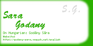 sara godany business card
